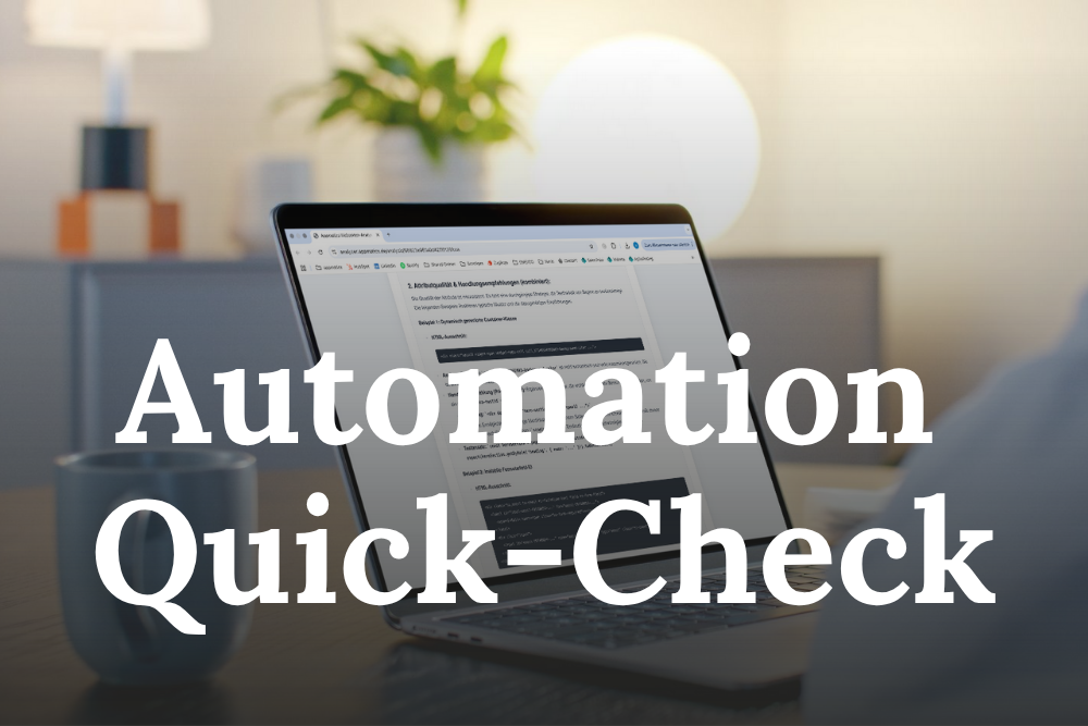 Testautomation Quick-Check